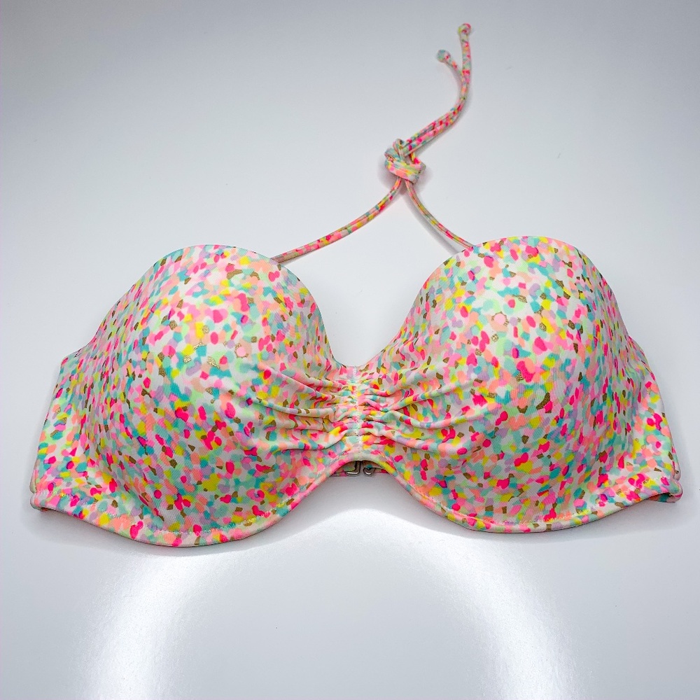 Victoria Secret Confetti Bandeau Bikini Top 34DD